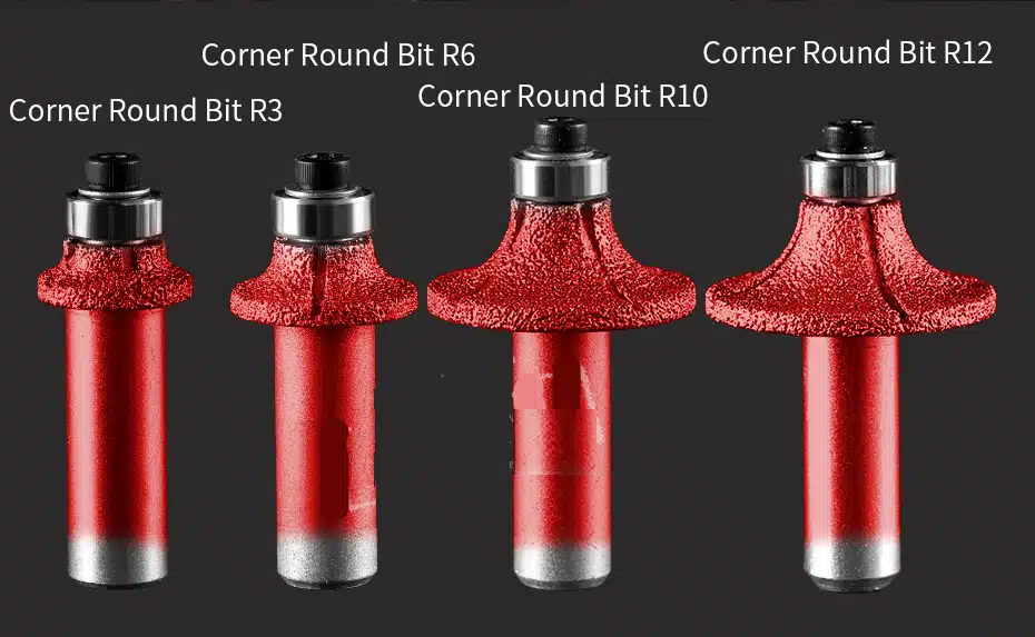 1/2 inch shank Corner round router bit diamond vacuum brazed stone cutter bits CNC machine grinding wheel 1/2 inch shank Corner round router bit diamond vacuum brazed stone cutter bits CNC machine grinding wheel