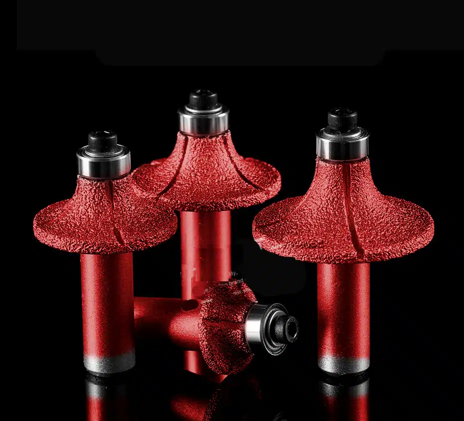 1/2 inch shank Corner round router bit diamond vacuum brazed stone cutter bits CNC machine grinding wheel