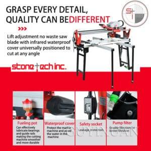 Ceramic Tile Stone Cutting Machine Fully Automatic Electric Tool Desktop Multifunction Chamfer Edging Cutting Easy Carry 800cm