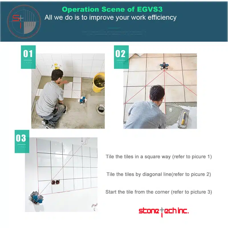 3 lines laser level meter red light 90 degree right-angle ground meter floor levelling tiles laying