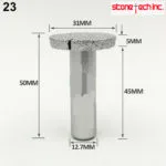 Vacuum Brazed Diamond Router Bits With 1/2″ Shank For Stone Router Cutter For Granite & Amp; Marble