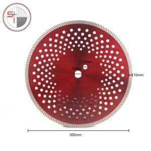 High quality hot sintered continuous rim turbo cutting blade for concrete, stone, and asphalt | 12 inch 300mm