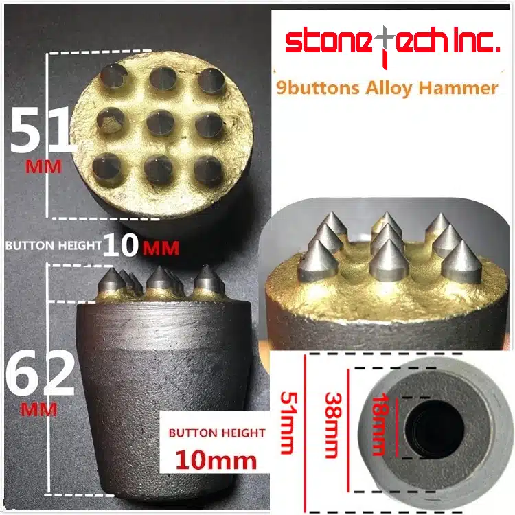 Electric drill bit square punch drilling bits rock bit chipping drills tapered button chisel drill bits for stone, concrete