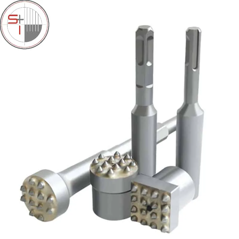 Electric drill bit square punch drilling bits rock bit chipping drills tapered button chisel drill bits for stone, concrete