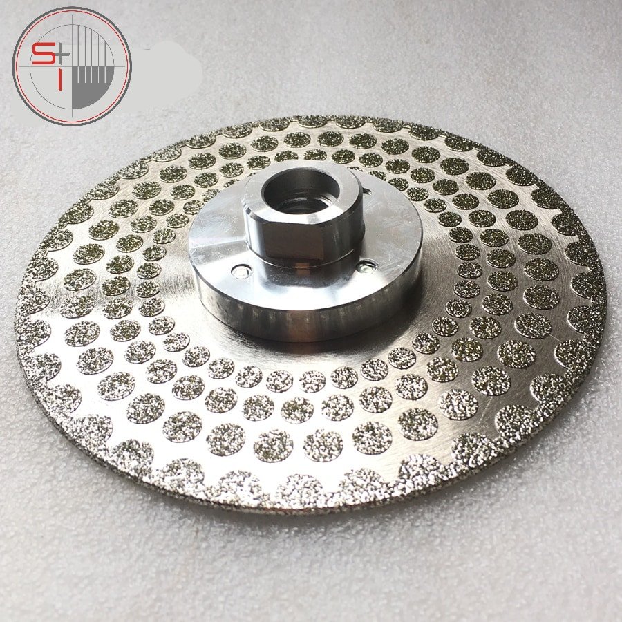 Electroplated Diamond Cutting Disc Grinding Wheel Both Side Coated Saw Blade for cuttting marble tile M14 Thread