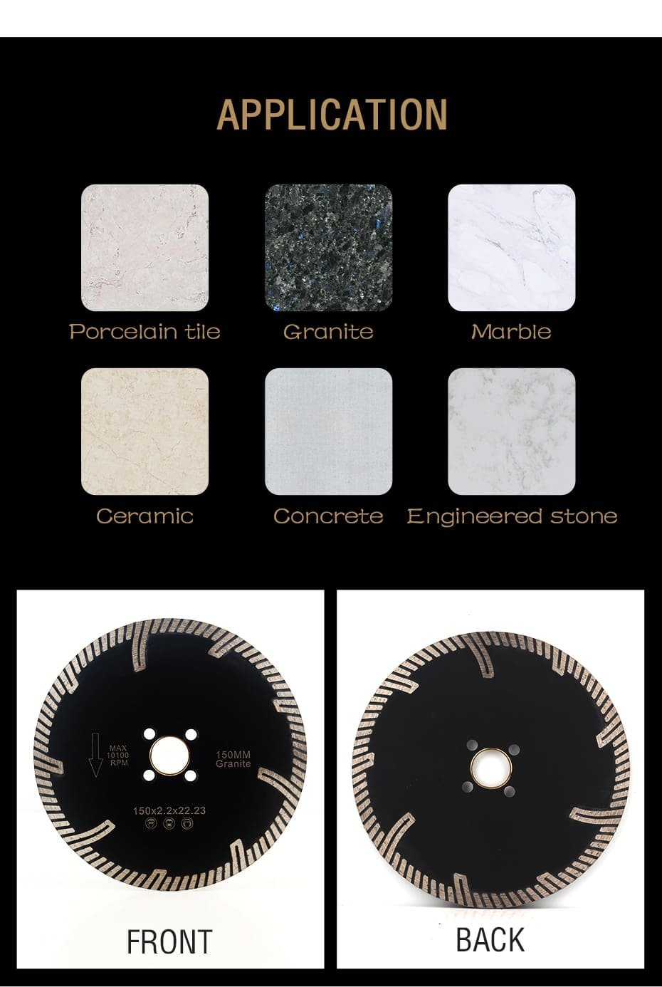 Diamond circular saw blade 150mm for granite & Marble