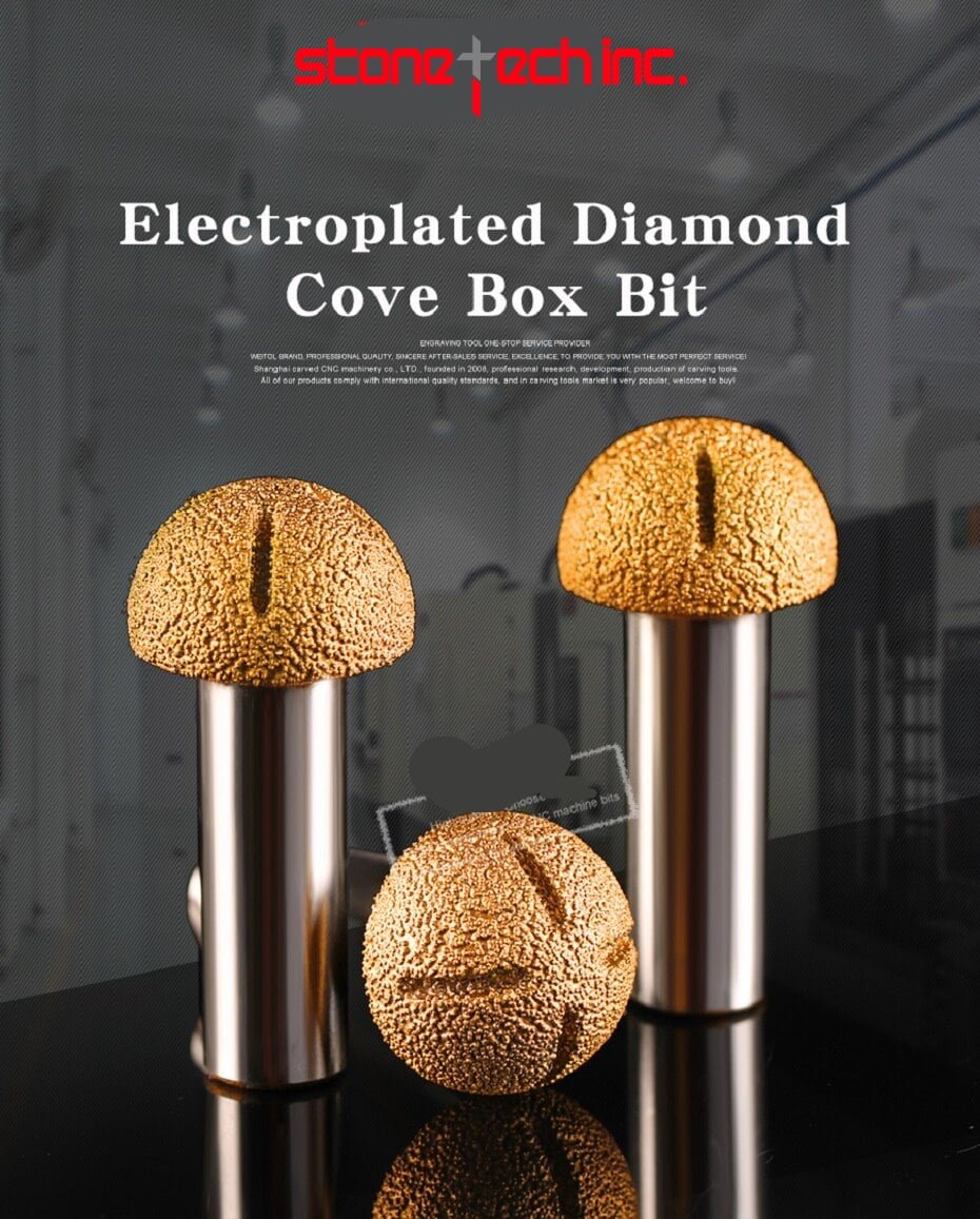 Diamond burrs cove box router bit for cutting granite, marble & stones