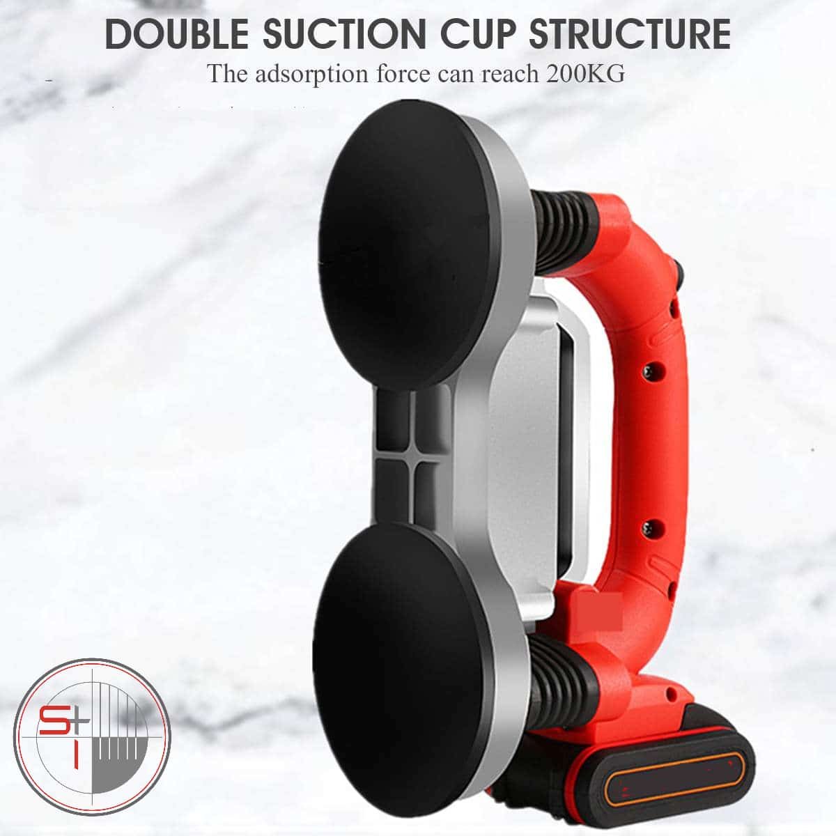 Tile Vibrator Portable Machine 60-120mm | Adjustable Suction Cups | Automatic Floor Leveling Vibrator with Battery