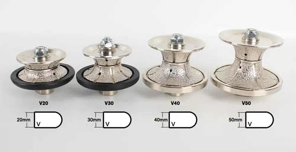 Vacuum Brazed Diamond Hand Profile Full Bullnose Wheel — view 1