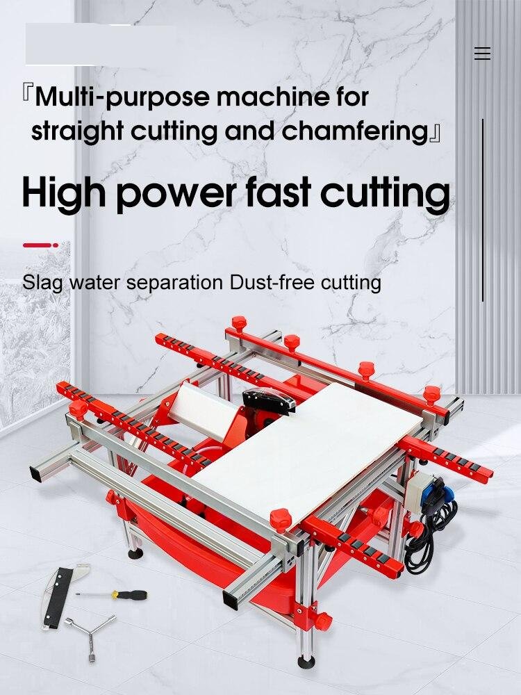 Tile Chamfering Straight Cutting Integrated Machine Cutting Machine 45 Degree High Precision Stone Chamfering Cutting Machine