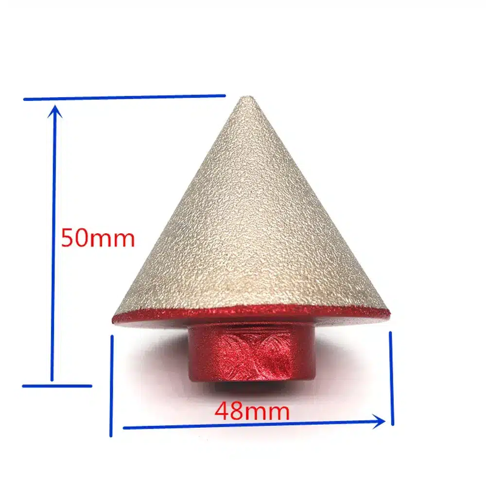 Vacuum-Brazed Diamond Chamfer Bit Round-bevel Milling Bits for Enlarging Polishing Bevelling Holes onTiles Ceramic Glass