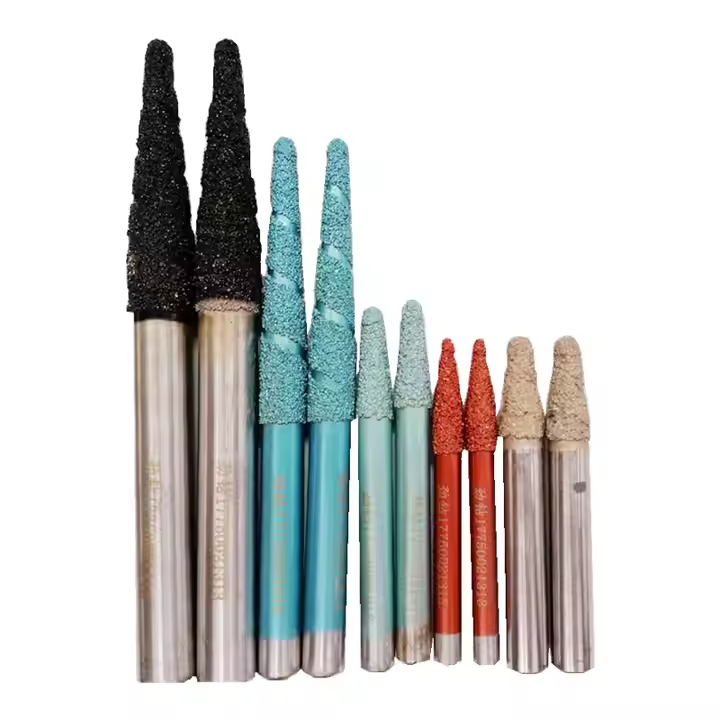 Multi-layer diamond-coated CNC router bits in various head shapes