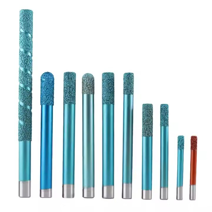 High-Quality CNC Tools Square Vacuum Brazed Stone Engraving Bits for Stone Cutting