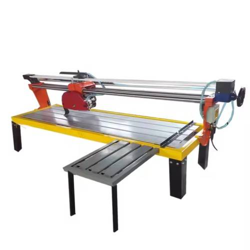 Electric Tile Saw Manual Light Cutting Machine for Cement Bricks with adjustable angle and removable water tank.