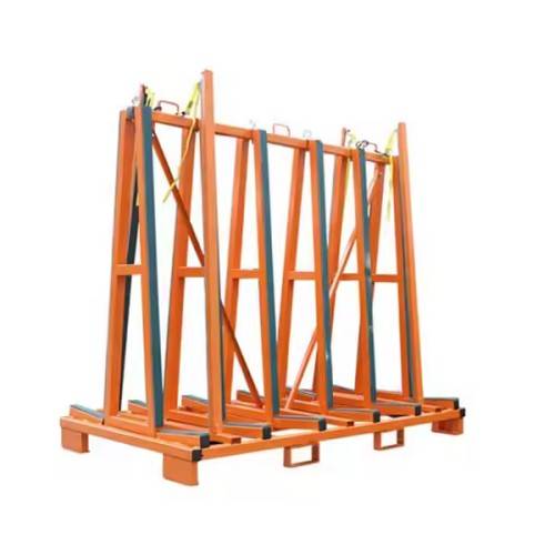 Heavy-duty transport rack for granite, marble, quartz, and glass slabs with customizable size and color options