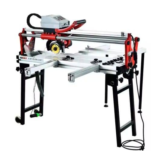 Electric Tile Cutter with waterjet for cutting granite, marble, and porcelain tiles.