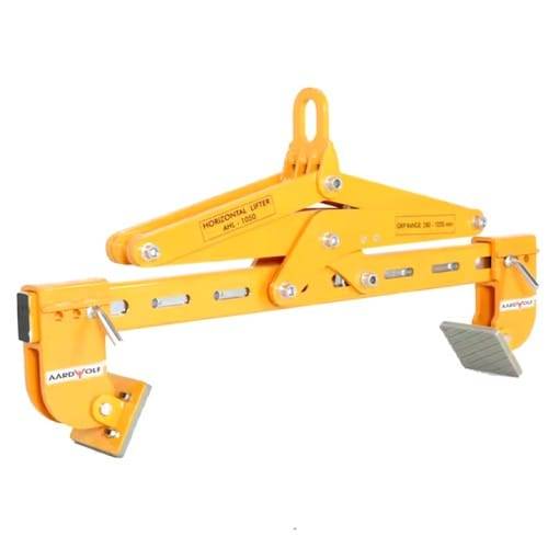 Stone Lifting Clamp for Concrete Blocks and Natural Stone with Gravity-Controlled Jaws