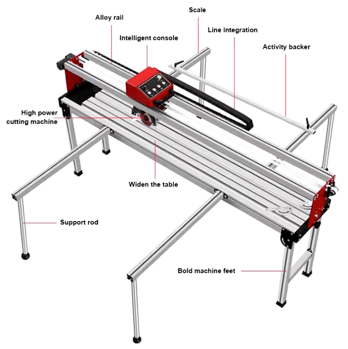 Stonetechinc 45-Degree Tile & Marble Cutting Machine with water circulation system and powerful motor