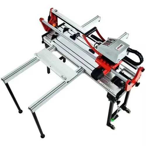 Electric Tile Cutter with waterjet for cutting granite, marble, and porcelain tiles.